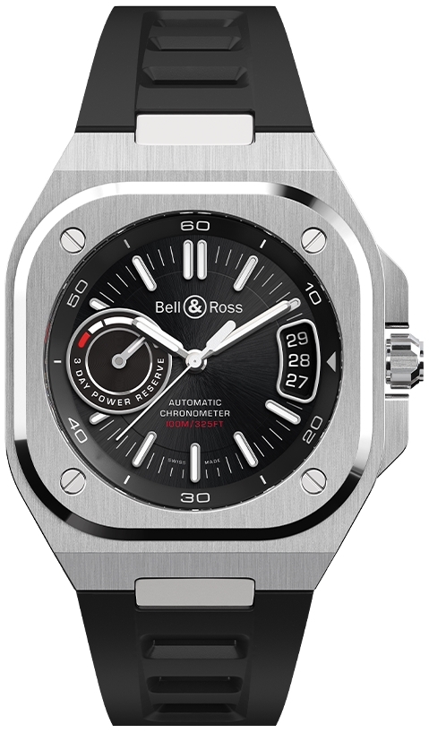 Bell & Ross Herrklocka BRX5R-BL-ST/SRB BR-X5 Svart/Gummi Ø41 mm - Bell & Ross