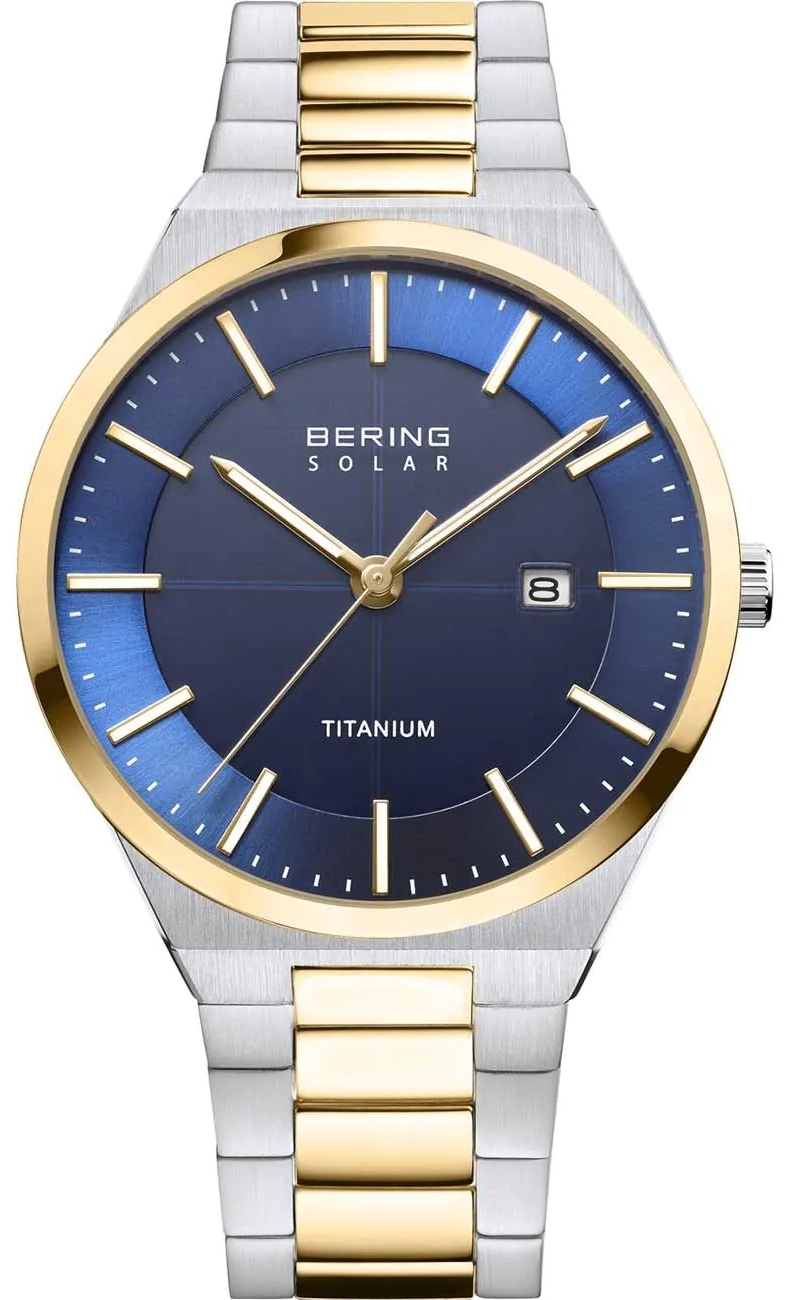 Bering Herrklocka 14439-717 Solar Blå/Titan Ø39 mm