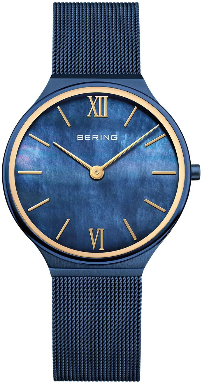 Bering Damklocka 18434-397 Ultra Slim Blå/Stål Ø34 mm - Bering