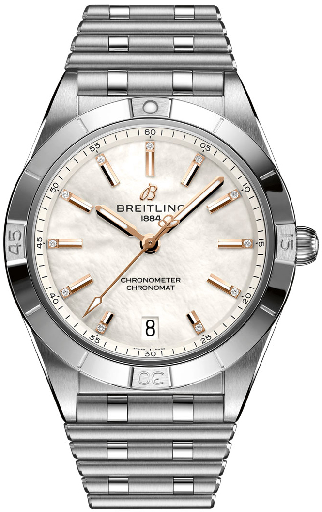 Breitling Damklocka A10380101A4A1 Chronomat Automatic 36 Vit/Stål - Breitling