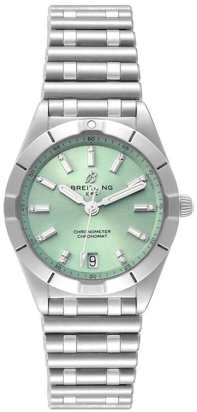 Breitling Damklocka A77310101L1A1 Chronomat 32 Grön/Stål Ø32 mm - Breitling