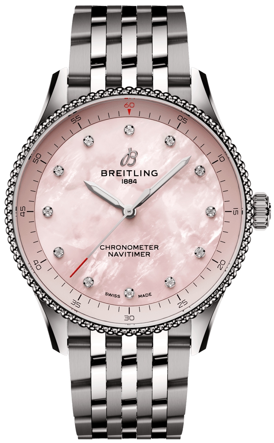 Breitling Damklocka A77320D91K1A1 Navitimer 32 Rosa/Stål Ø32 mm - Breitling