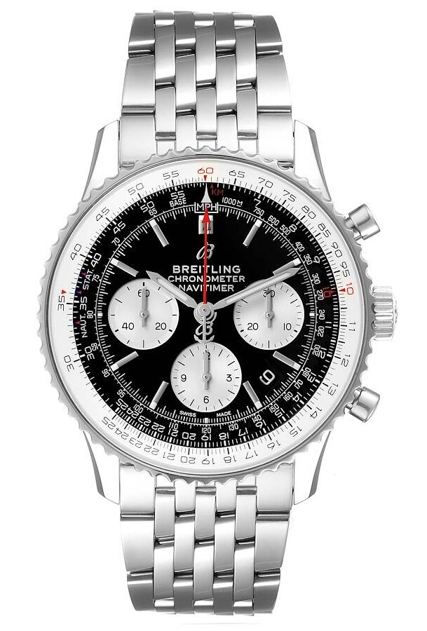 Breitling Herrklocka AB0121211B1A1 Navitimer 01 Svart/Stål Ø43 mm - Breitling