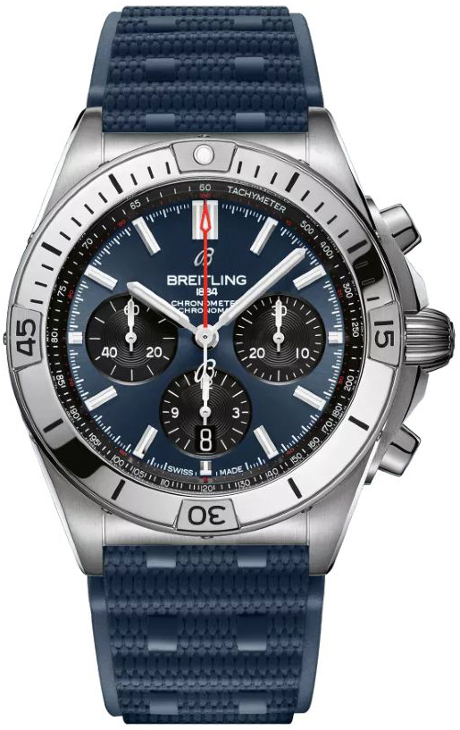 Breitling Herrklocka AB0134101C1S1 Chronomat B01 42 Blå/Gummi Ø42 mm - Breitling