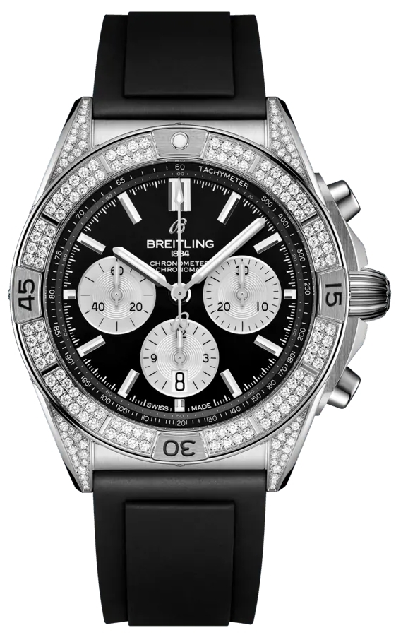 Breitling Herrklocka AB0134721B1S1 Chronomat B01 42 Svart/Läder Ø42 - Breitling