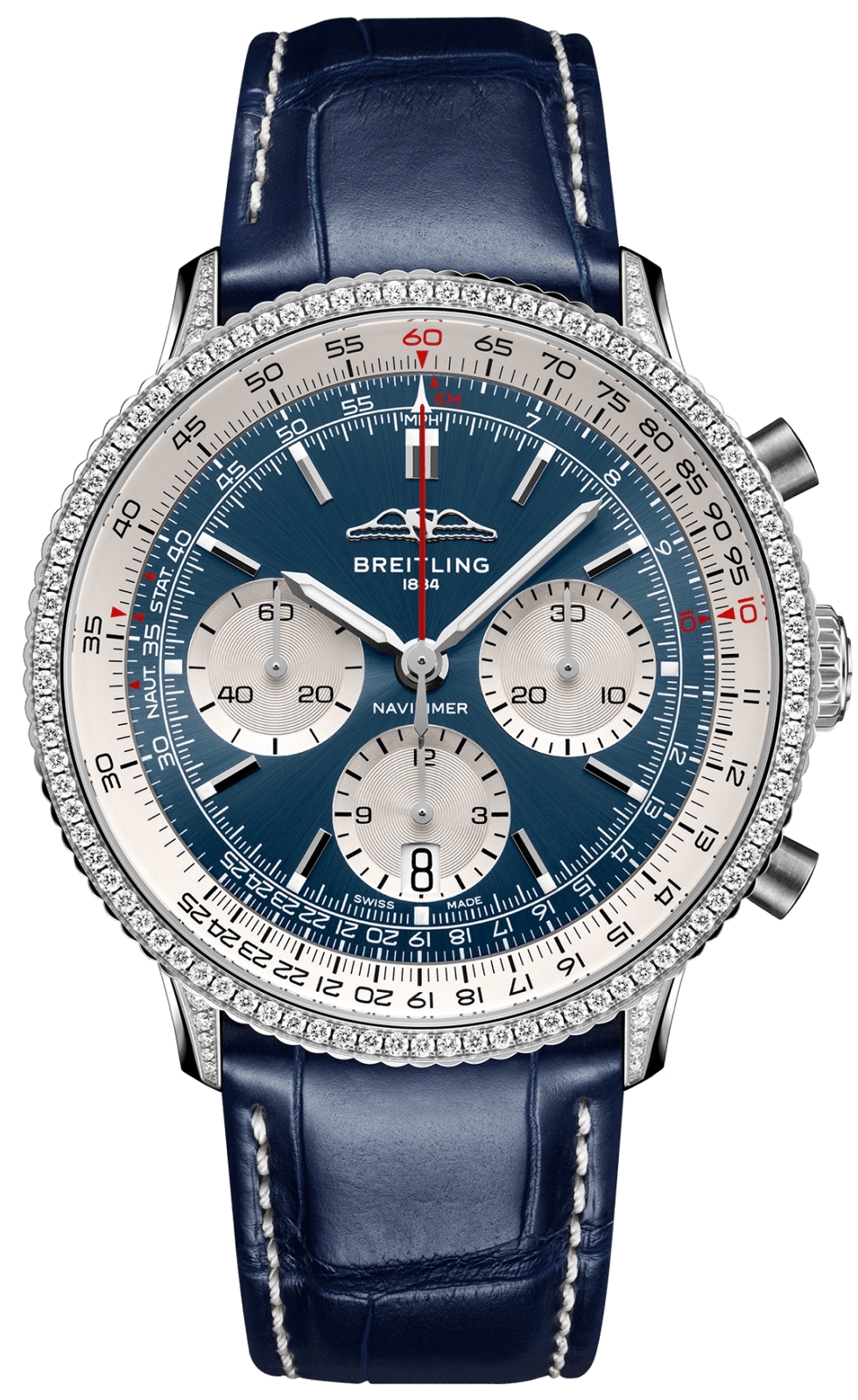 Breitling AB0139631C1P1 Navitimer Blå/Läder Ø41 mm - Breitling