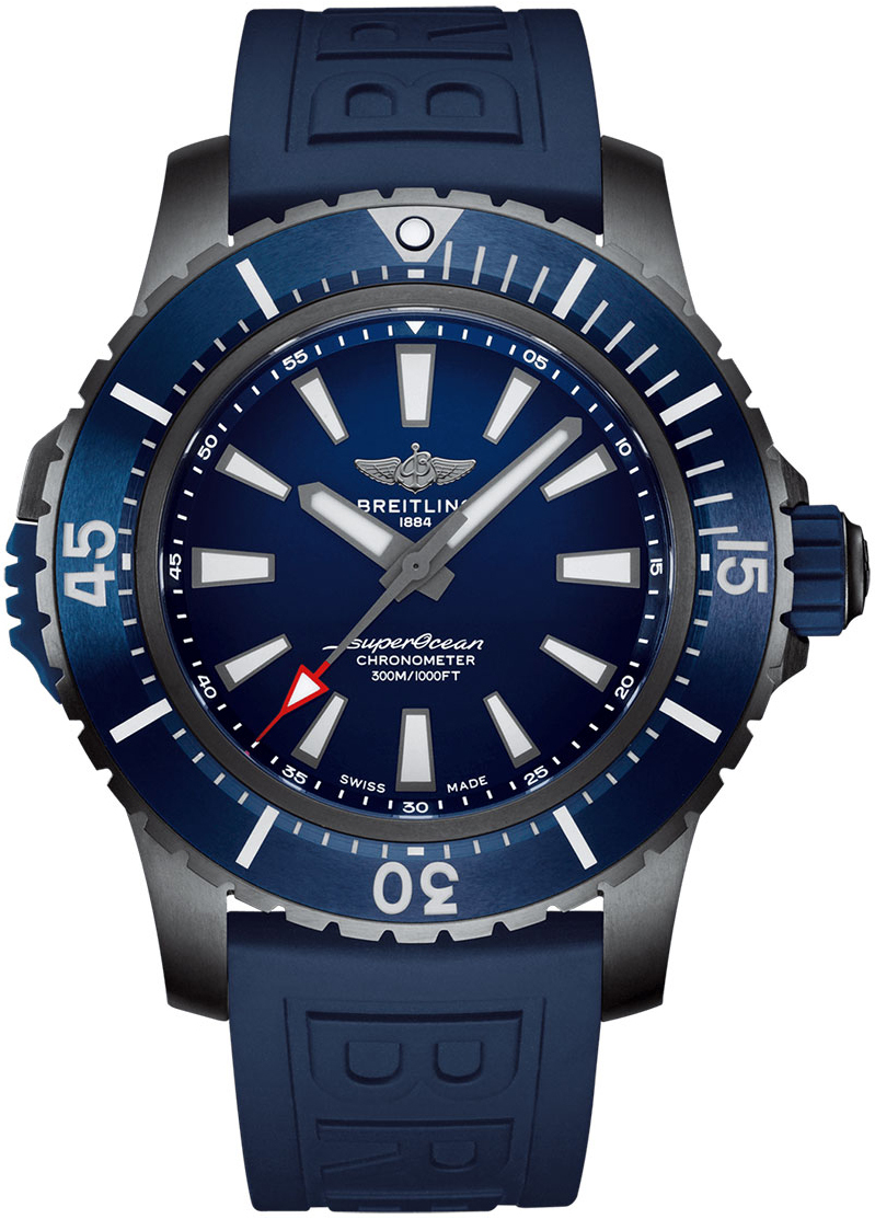 Breitling Herrklocka V17369161C1S1 Superocean Ii 48 Blå/Gummi Ø48 mm - Breitling