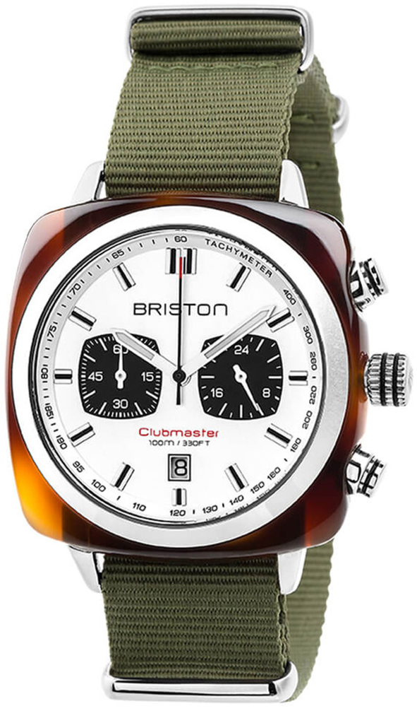 Briston 17142-SA-TS-2-NGA Clubmaster Vit/Textil - Briston