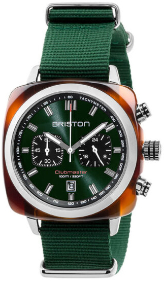 Briston Herrklocka 17142.SA.TS.10.NBG Sport Gr&ouml;n/Textil