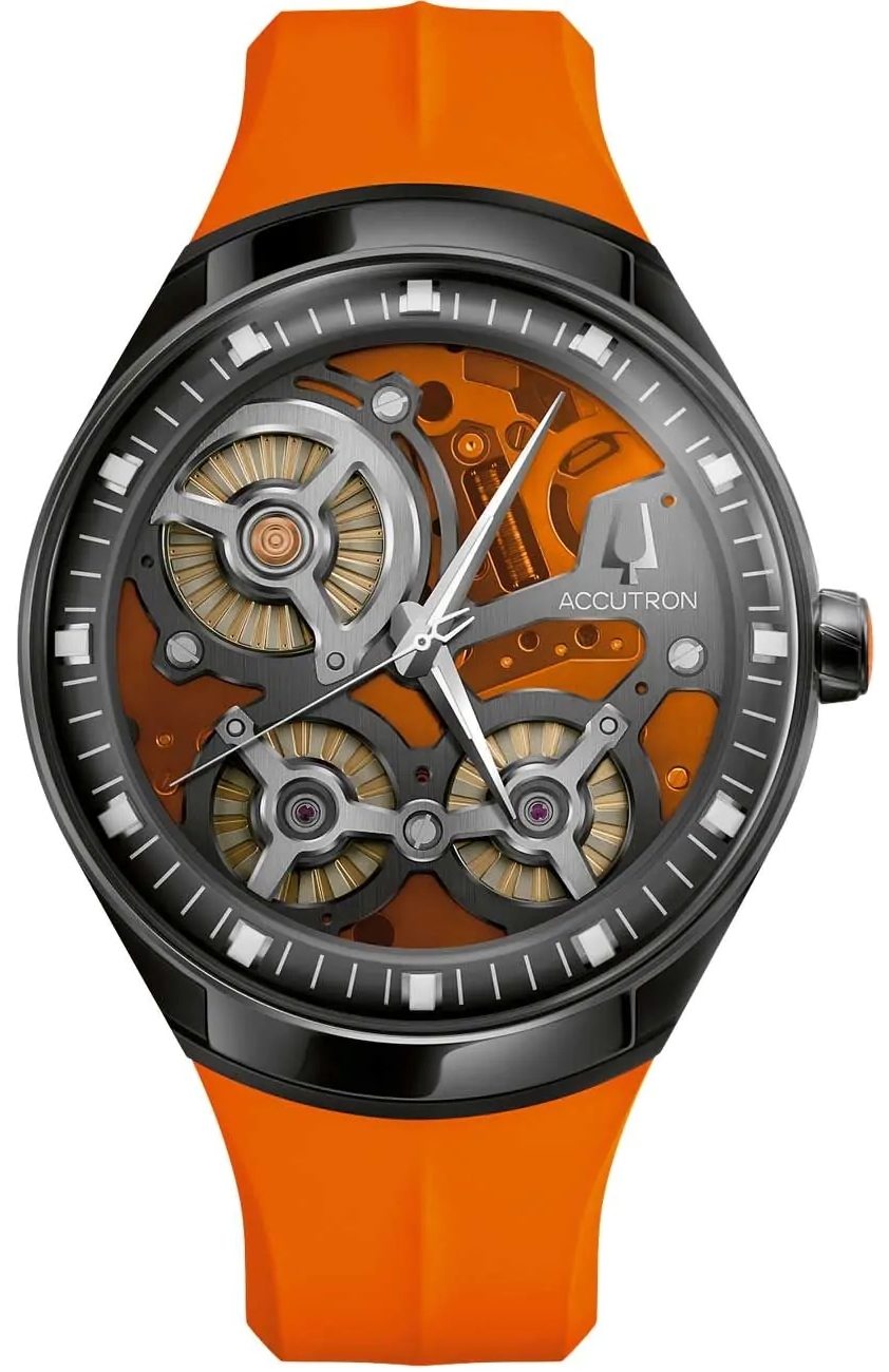 Bulova Herrklocka 28A205 Accutron DNA Casino Orange/Gummi Ø45 mm - Bulova