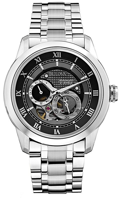 Bulova Herrklocka 96A119 Mechanical Svart/Stål Ø42 mm