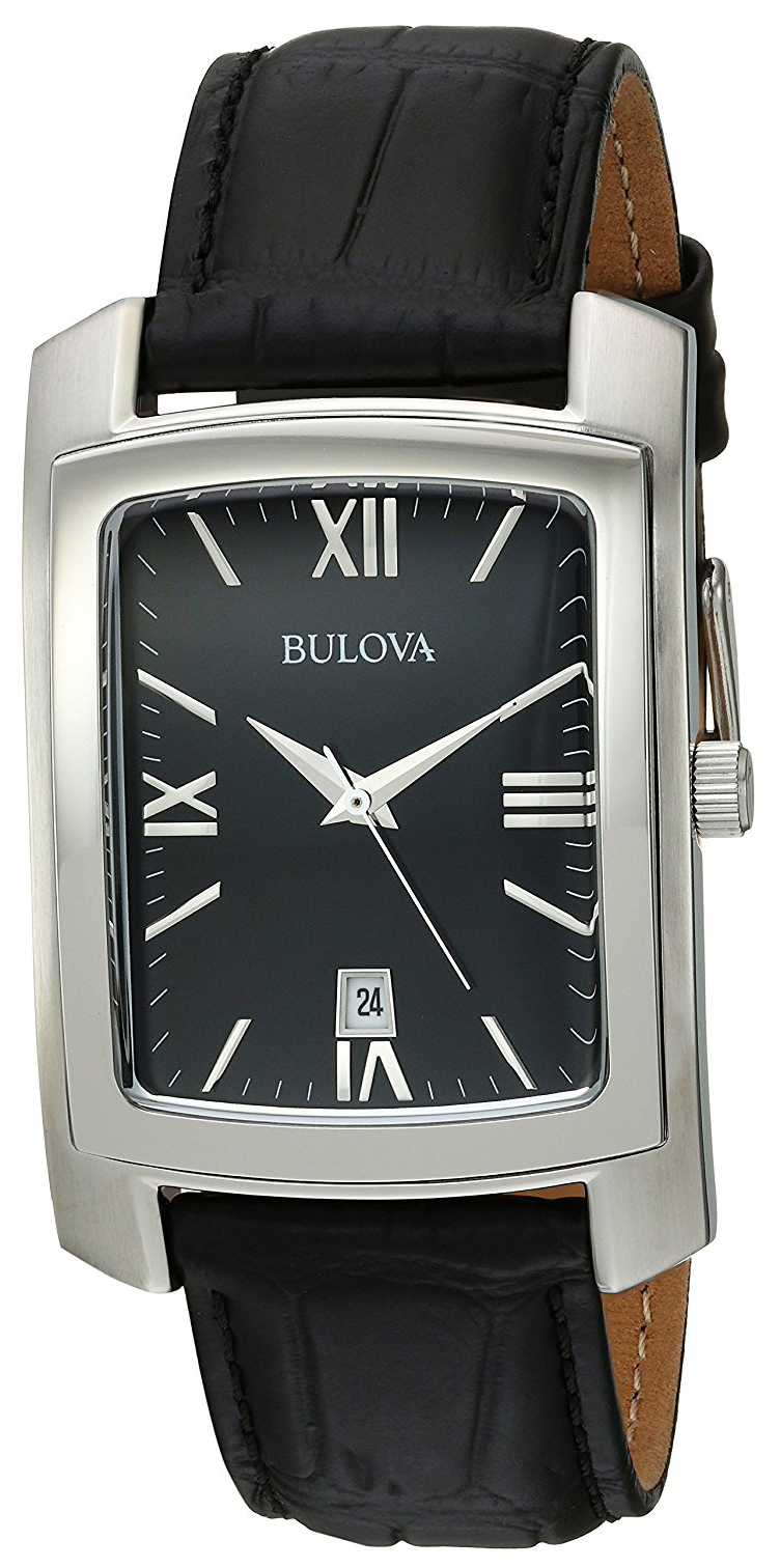 Bulova Herrklocka 96B269 Svart/Läder - Bulova