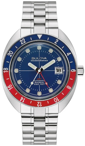 Bulova Herrklocka 96B405 Oceanographer Blå/Stål Ø41 mm - Bulova