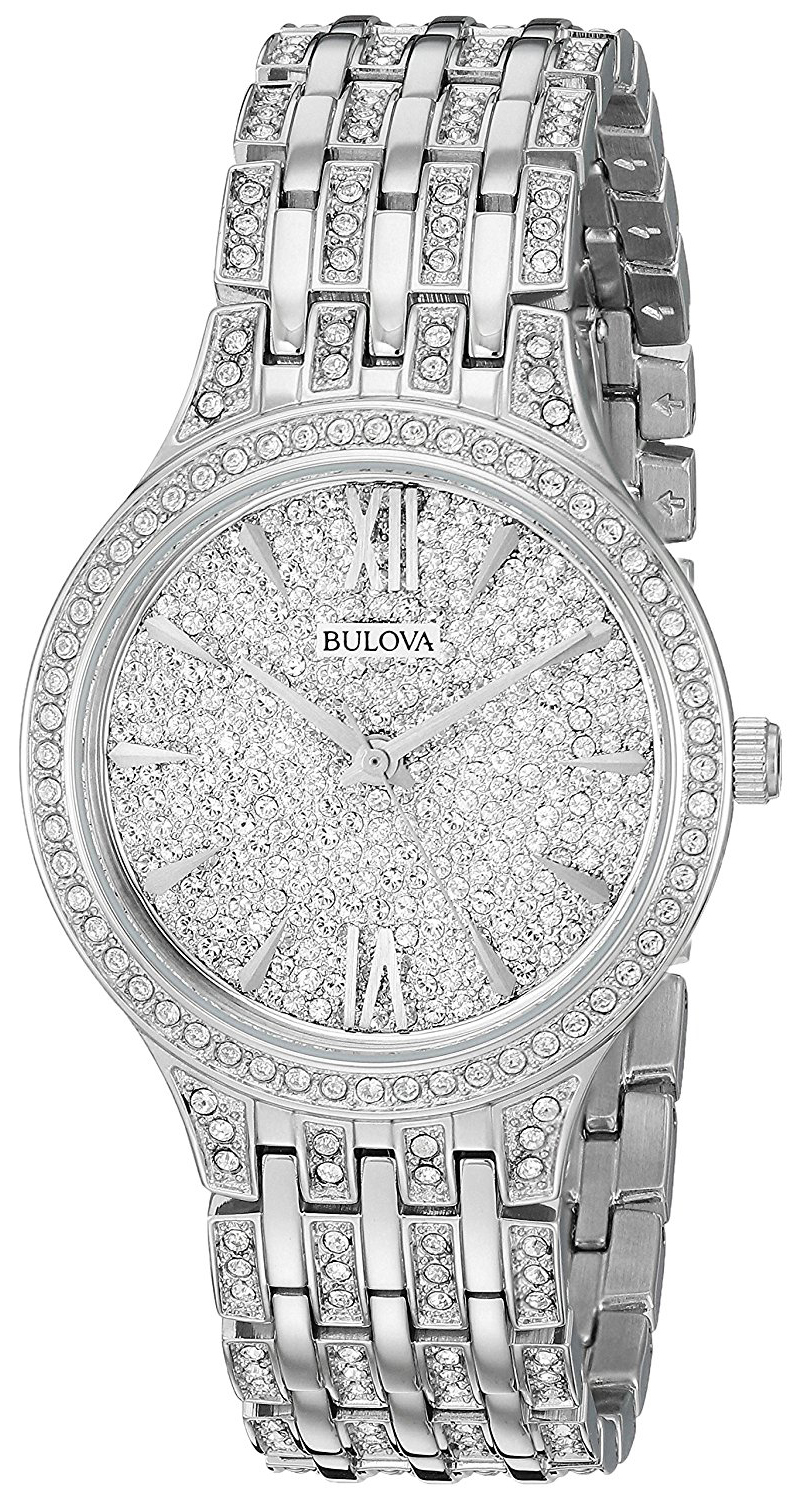 Bulova Damklocka 96L243 Kristallinfattad/Stål Ø32 mm - Bulova