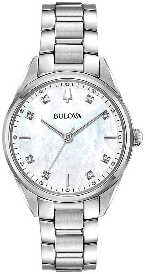 Bulova Damklocka 96P199 Vit/Stål Ø32 mm - Bulova