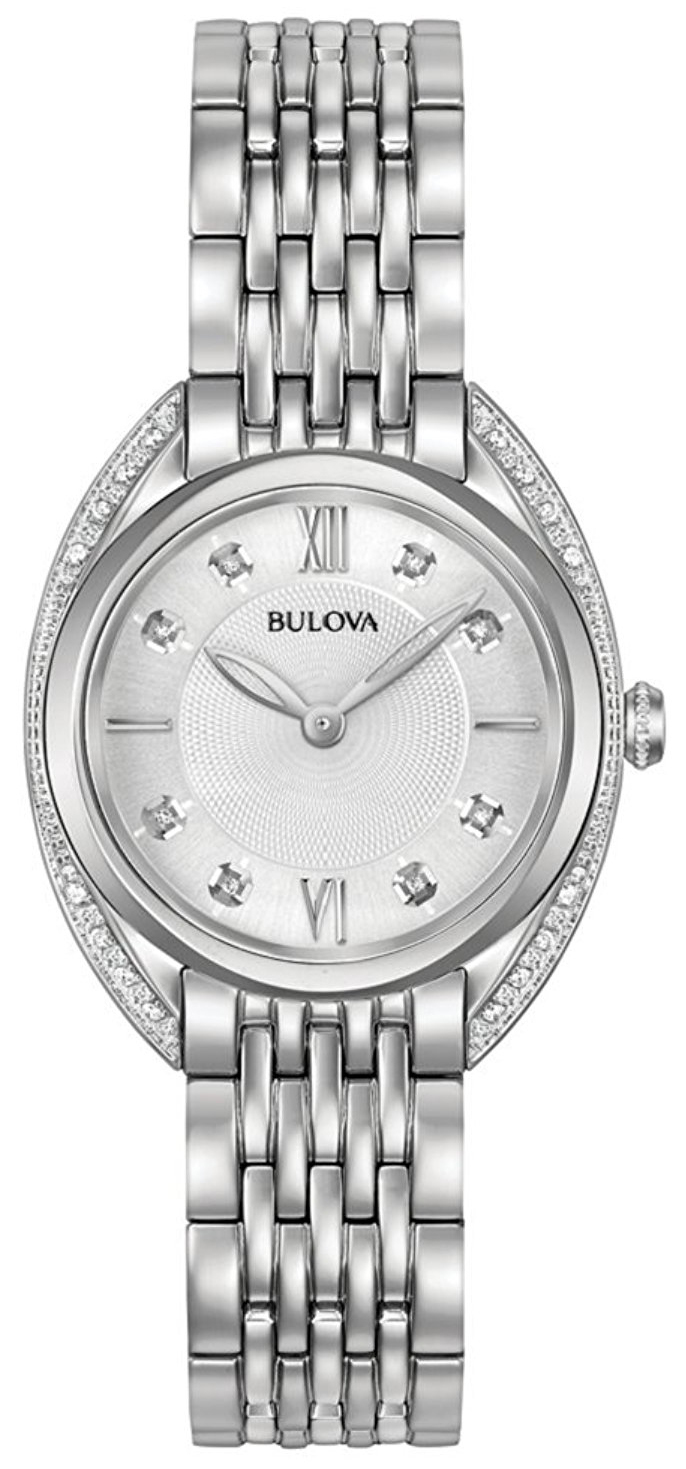 Bulova Damklocka 96R212 Silverf&auml;rgad/St&aring;l &Oslash;30 mm