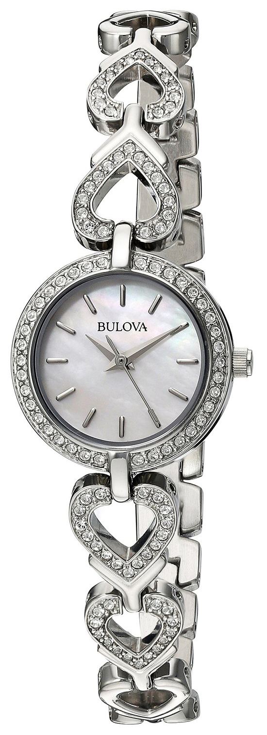 Bulova Dress Damklocka 96X136 Vit/Stål Ø22 mm - Bulova