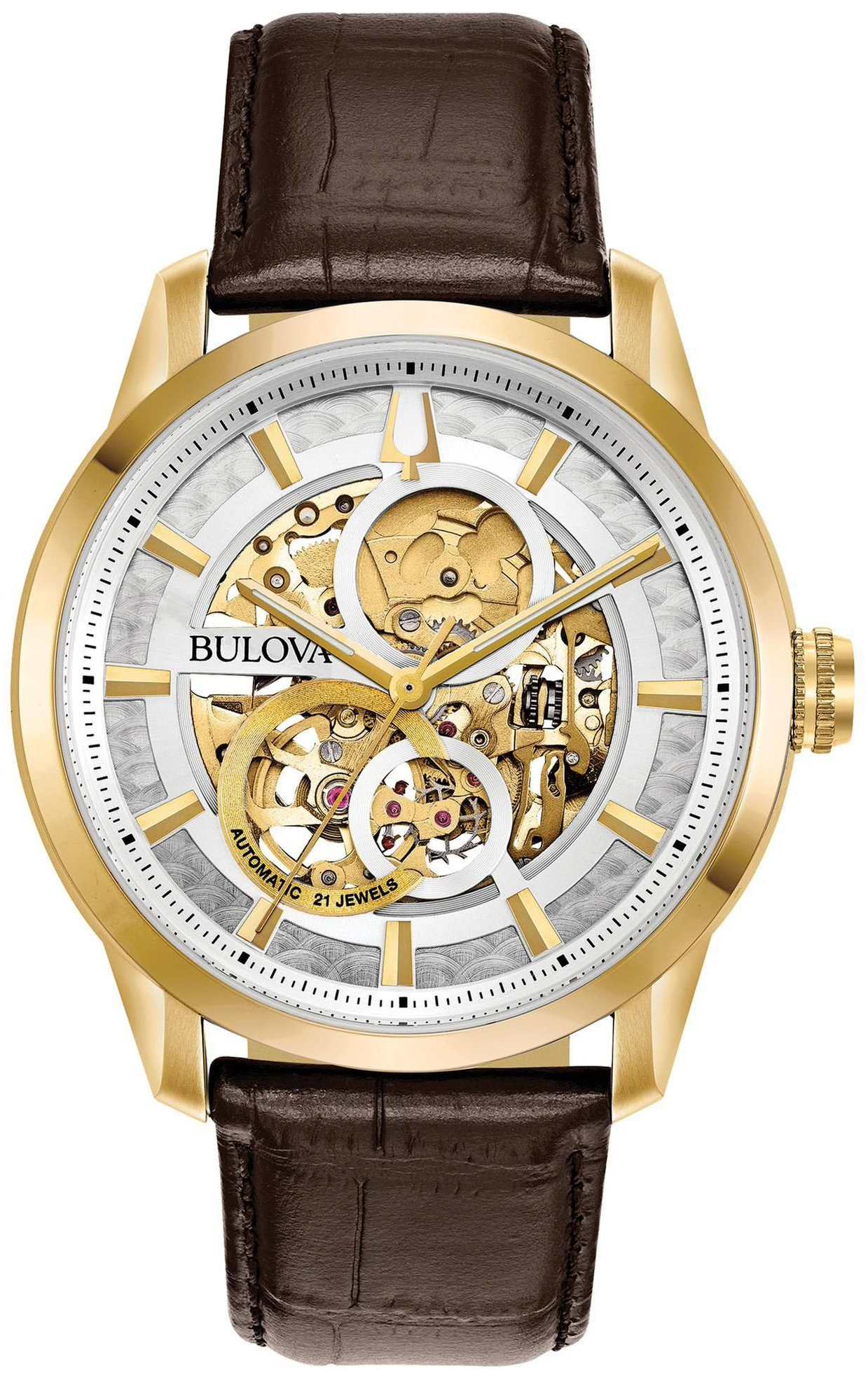 Bulova Herrklocka 97A138 Classic Vit/Läder Ø43 mm - Bulova