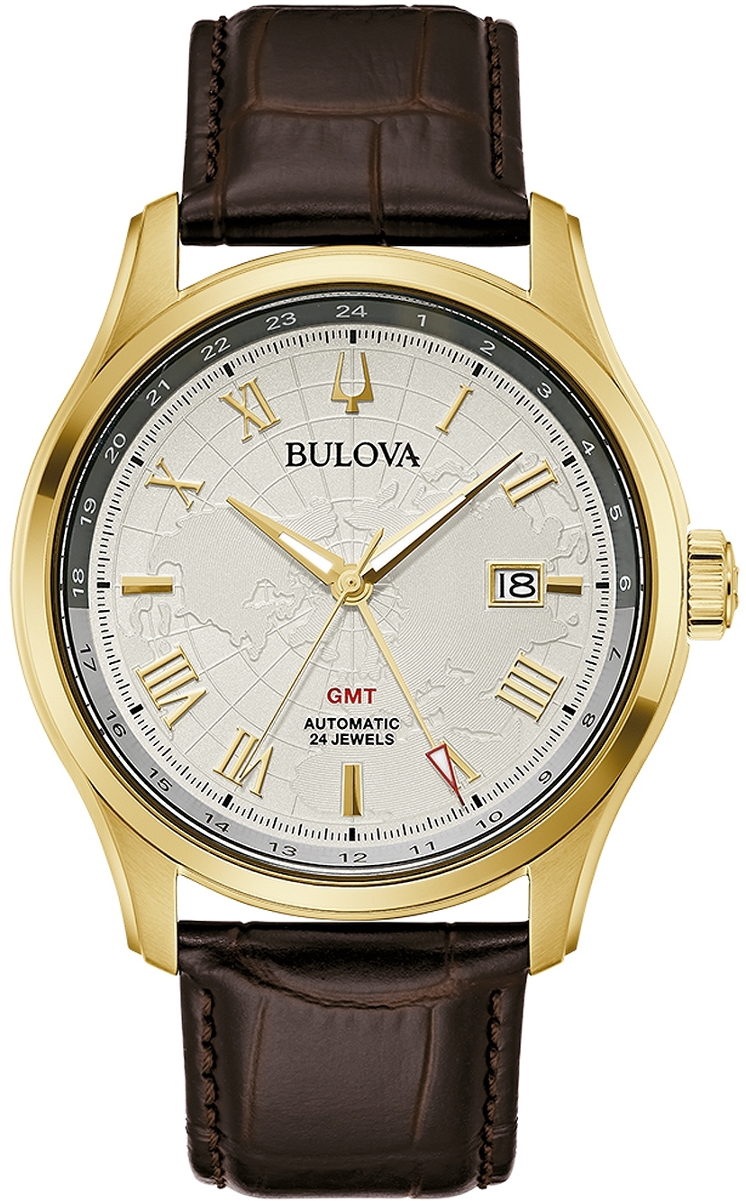 Bulova Herrklocka 97B210 Wilton Silverfärgad/Läder Ø43 mm - Bulova