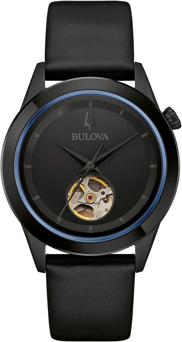 Bulova Herrklocka 98A323 Modern Svart/Läder Ø40 mm - Bulova