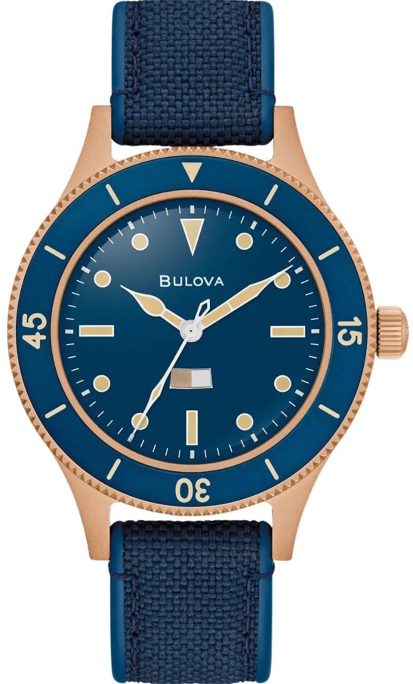 Bulova Herrklocka 98A325 MIL-Ships Blå/Textil Ø41 mm - Bulova