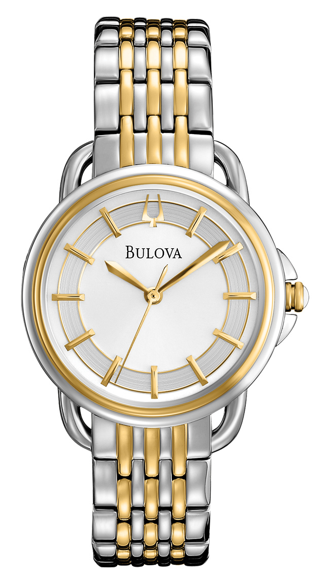 Bulova Dress Damklocka 98L165 Silverfärgad/Gulguldtonat stål Ø30.7 mm - Bulova