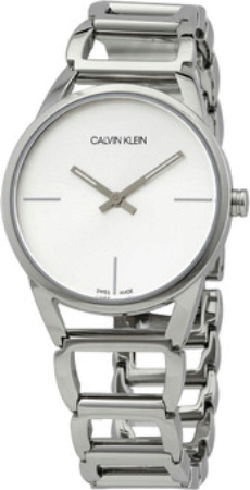 Calvin Klein Stately Damklocka K3G23126 Silverfärgad/Stål Ø34 mm