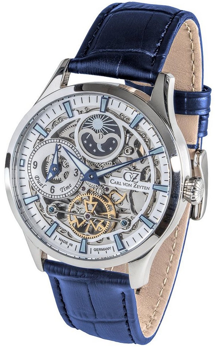 Carl von Zeyten Herrklocka CVZ0063SLS Freiburg Silverfärgad/Läder - Carl von Zeyten