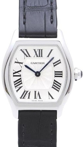 Cartier Tortue Damklocka W1556361 Silverfärgad/Läder - Cartier
