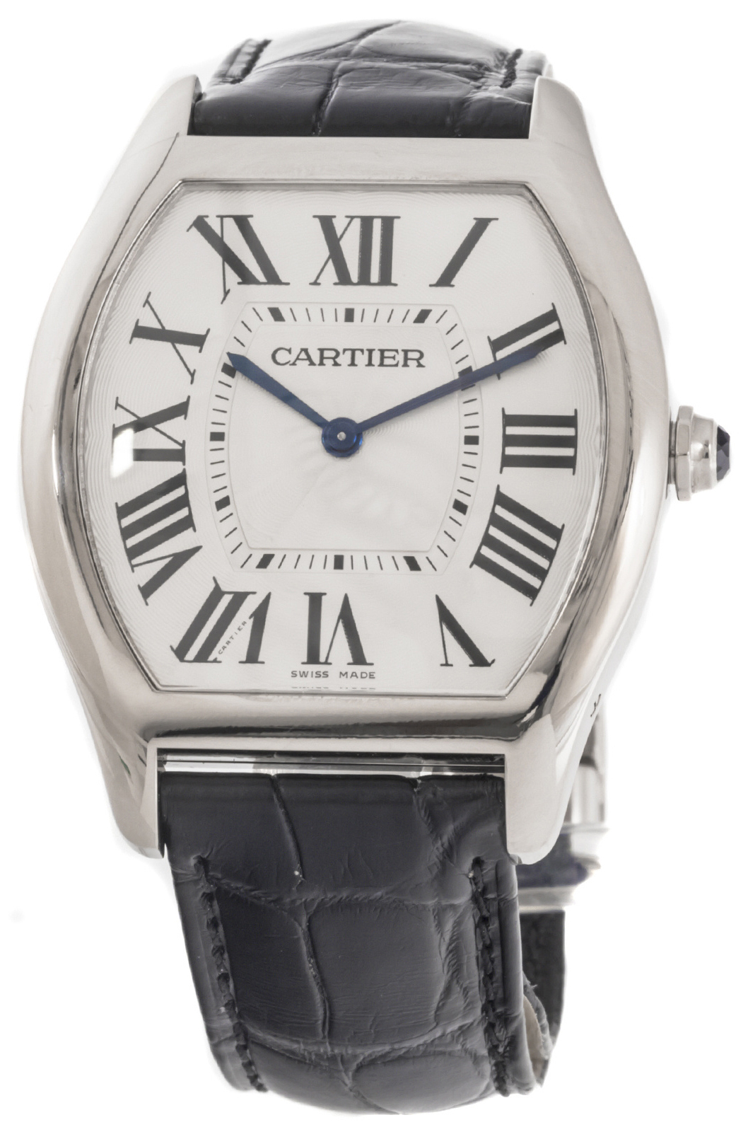 Cartier Tortue Damklocka W1556363 Silverfärgad/Läder - Cartier