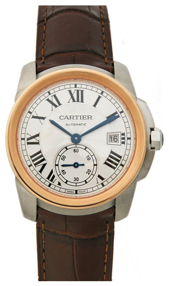 Cartier Calibre De Cartier Herrklocka W2CA0002 Silverfärgad/Läder Ø38 mm - Cartier