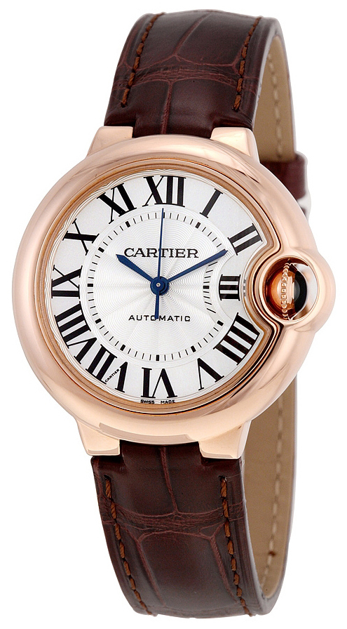 Cartier Damklocka W6920097 Ballon Blue Silverfärgad/Läder Ø33 mm - Cartier