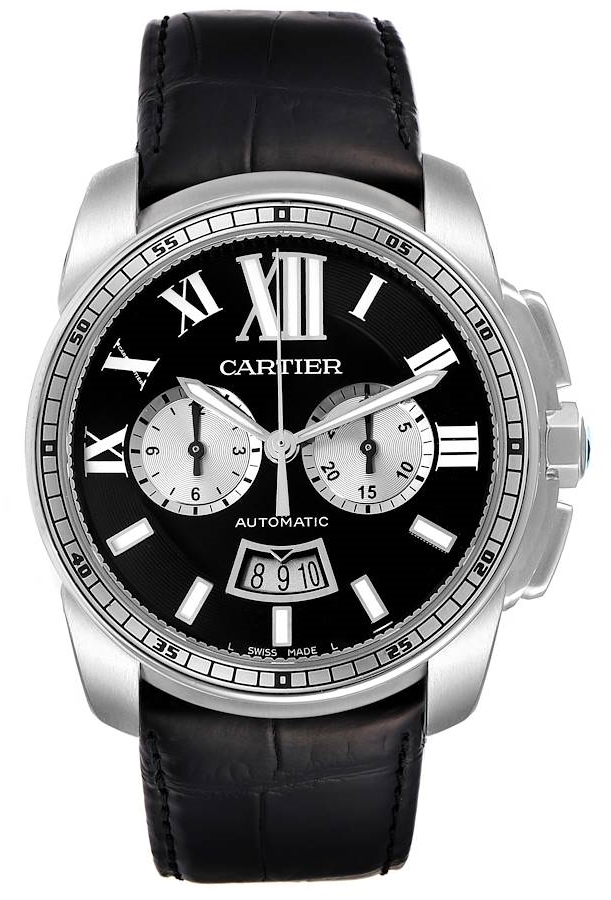 Cartier Calibre de Cartier Herrklocka W7100060 Svart/Läder Ø42 mm