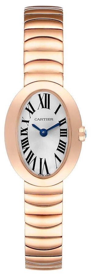 Cartier Baignoire Damklocka W8000015 Silverfärgad/18 karat roséguld - Cartier