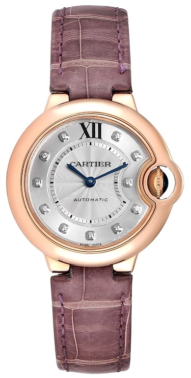 Cartier Damklocka WE902063 Ballon Blue Silverfärgad/Läder Ø33 mm - Cartier