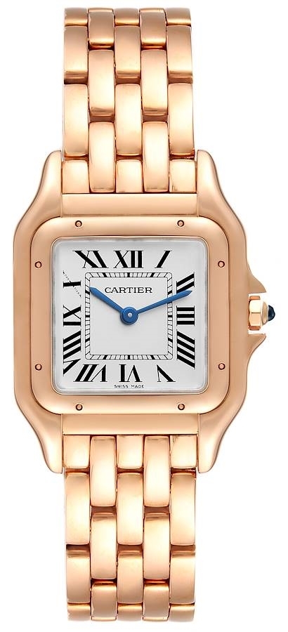 Cartier Damklocka WGPN0007 Panthere De Silverf&auml;rgad/18 karat