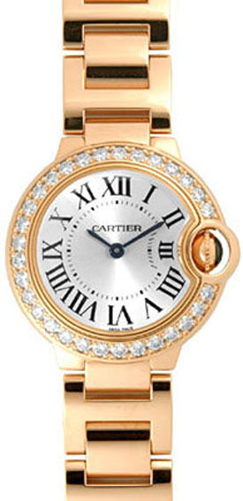 Cartier Ballon Blue Damklocka WJBB0015 Silverfärgad/18 karat roséguld - Cartier