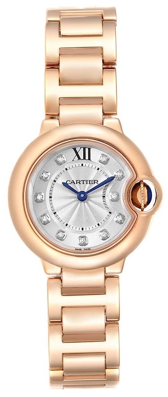 Cartier Ballon Blue Damklocka WJBB0016 Silverfärgad/18 karat roséguld - Cartier