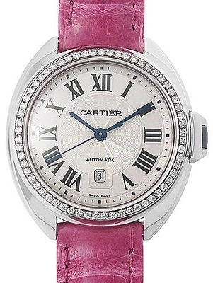 Cartier Cle De Cartier Damklocka WJCL0015 Silverfärgad/Läder Ø31 mm