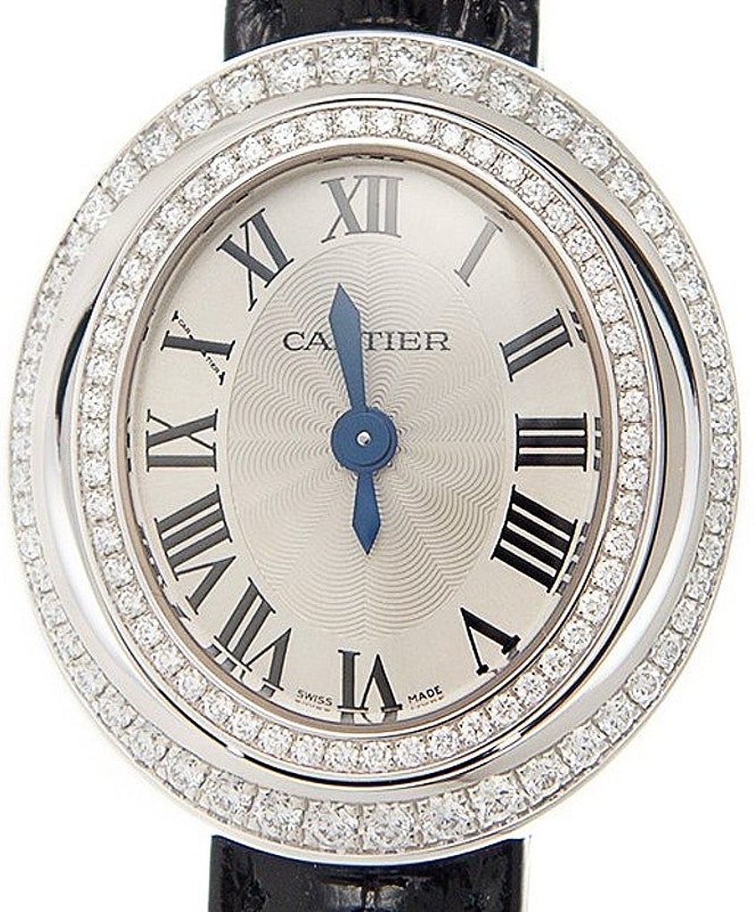 Cartier Hypnose Damklocka WJHY0005 Silverfärgad/Läder Ø33.3 mm