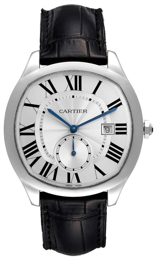Cartier Drive De Cartier Herrklocka WSNM0004 Silverfärgad/Läder