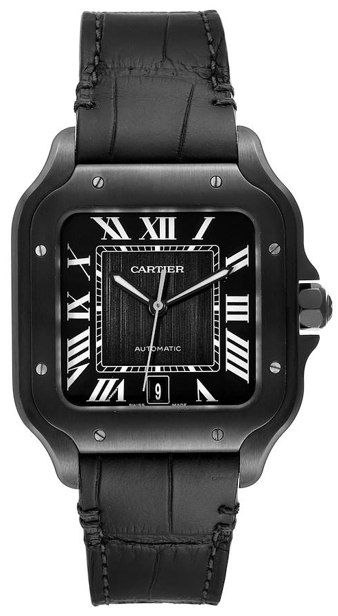 Cartier Herrklocka WSSA0039 Santos De Svart/Läder - Cartier