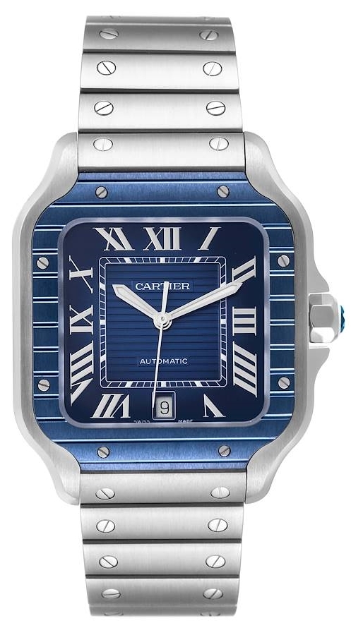 Cartier Damklocka WSSA0048 Santos De Blå/Stål