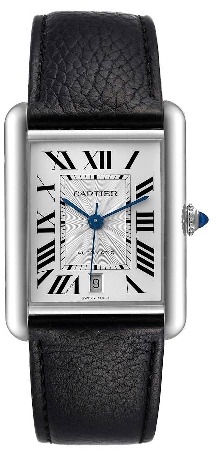 Cartier Herrklocka WSTA0040 Tank Must De Silverfärgad/Läder - Cartier
