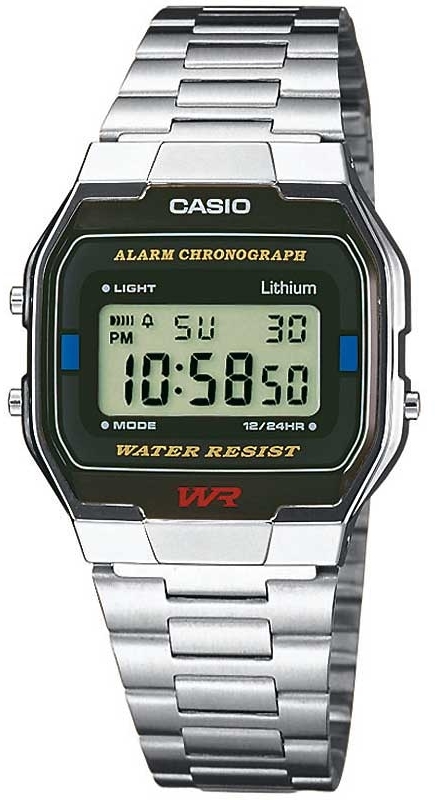 Casio Herrklocka A163WA-1QES Collection Stål 36.8x33 mm - Casio
