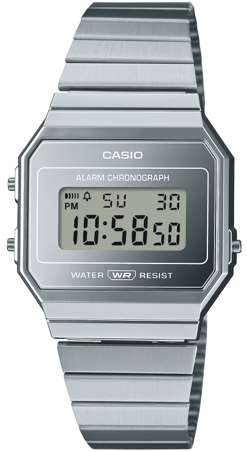Casio A700WEV-7AEF Iconic Silverfärgad/Stål Ø35.5 mm - Casio