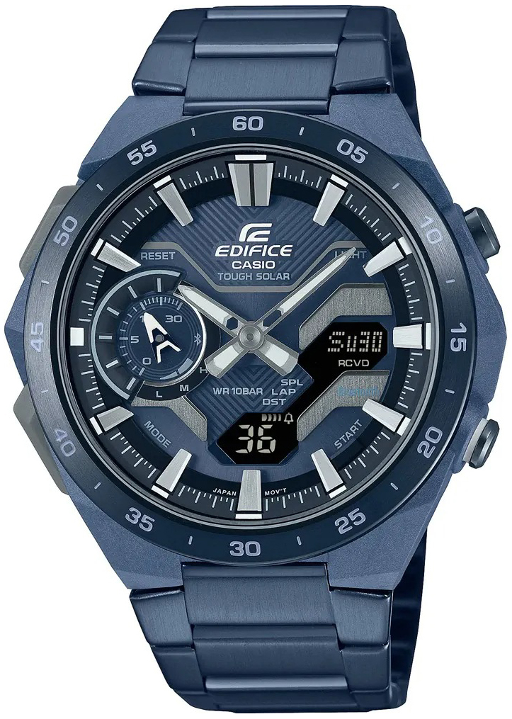 Casio Herrklocka ECB-2200CB-2AEF Edifice Blå/Stål Ø48 mm - Casio