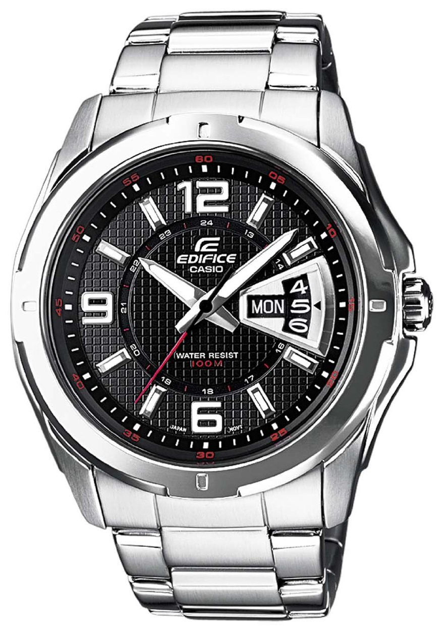 Casio Herrklocka EF-129D-1AVEF Edifice Svart/Stål Ø44.8 mm - Casio