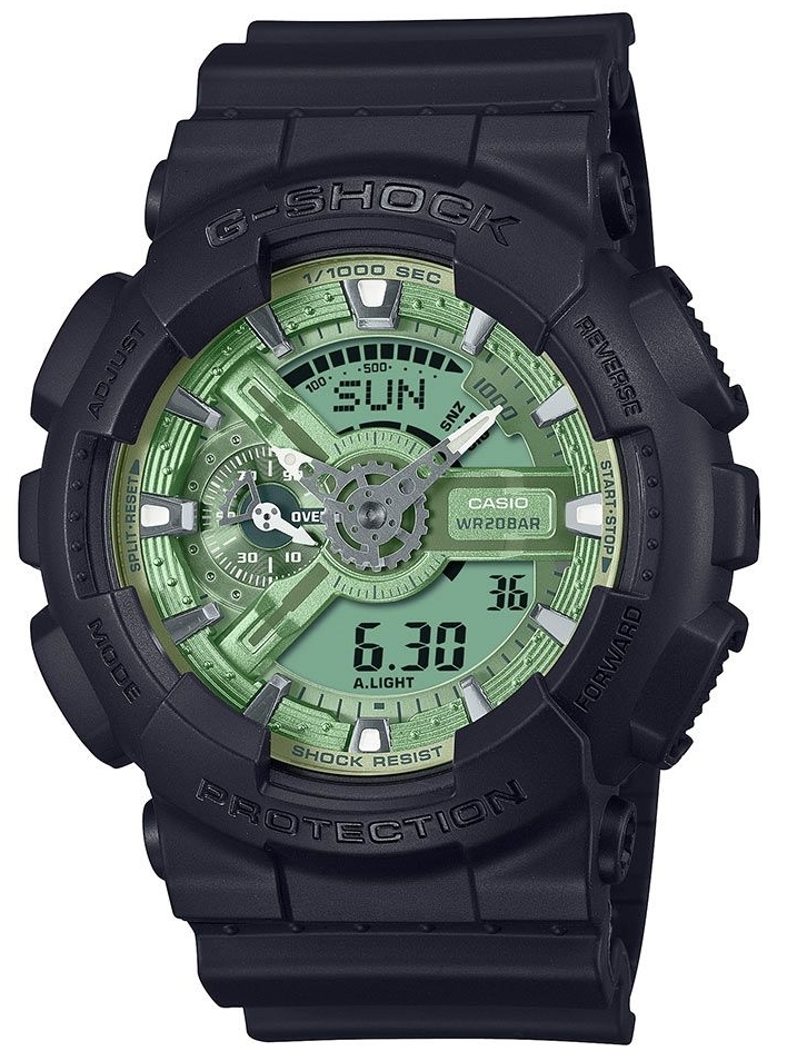 Casio Herrklocka GA-110CD-1A3ER G-shock Grön/Resinplast Ø51.2 mm - Casio