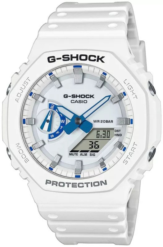 Casio Herrklocka GA-2100HDS-7AER G-Shock Vit/Gummi Ø45.4 mm - Casio